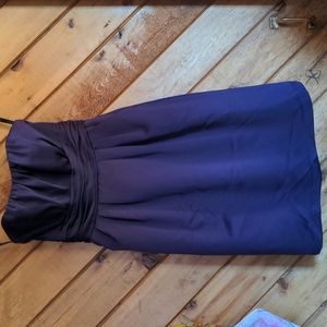 Alfred Angelo dress dark purple strapless with sizeable pockets sz 6